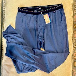 Patagonia Men’s Capilene Midweight Bottoms. New with tags. Large. Smolder Blue.